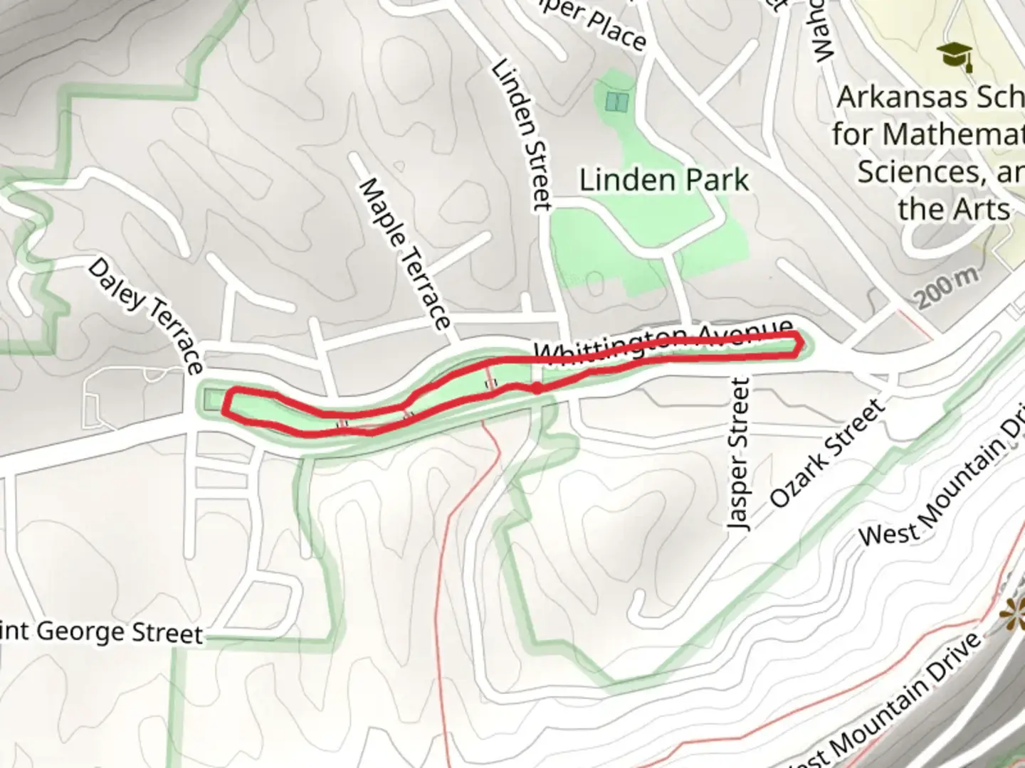 An image depicting the trail Whittington Loop Trail and its surrounding area.