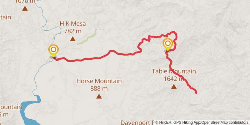Dead Man Trail via Willow Springs Trail stage 4 Map