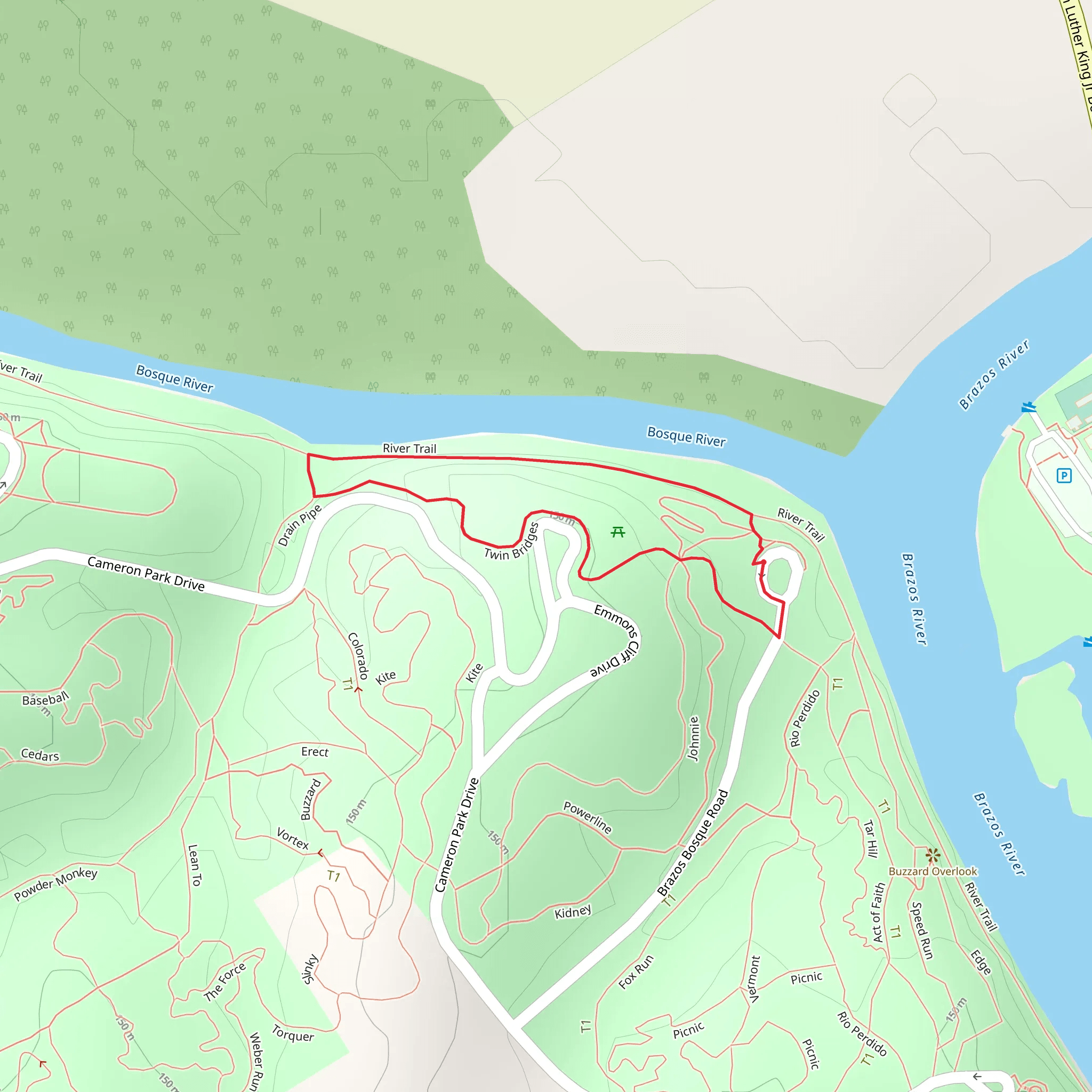 Twin Bridges Loop mobile static map