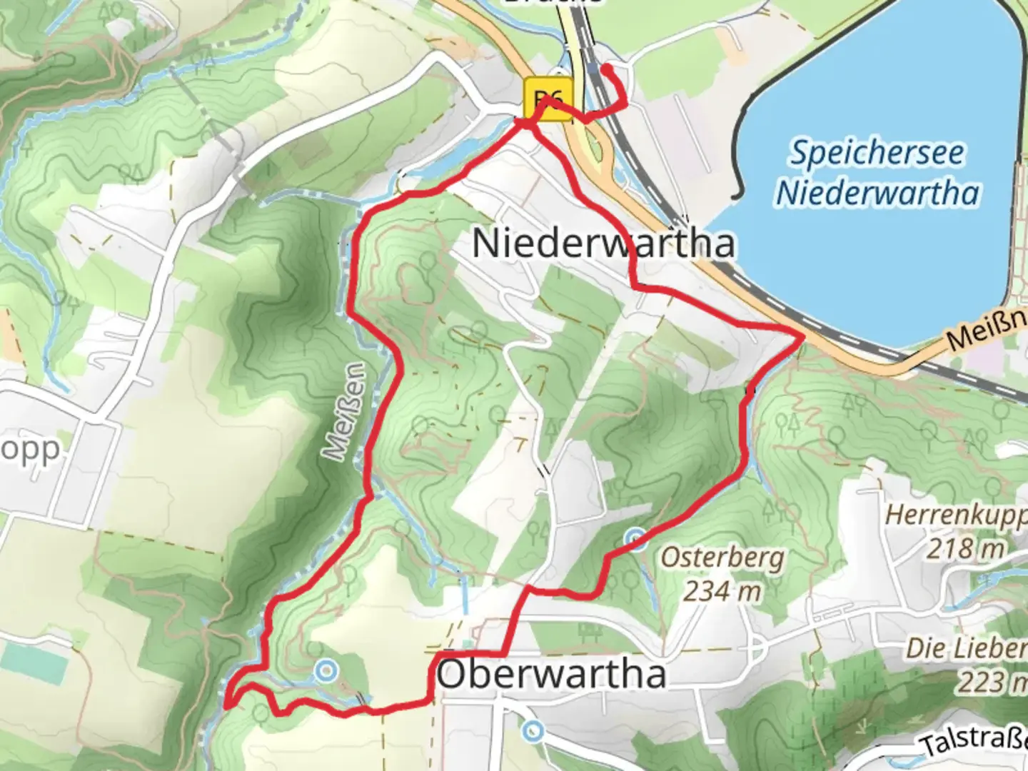 An image depicting the trail Burgbergteich and Schäferteich Loop via Rundweg Cossebaude - Niederwartha and its surrounding area.