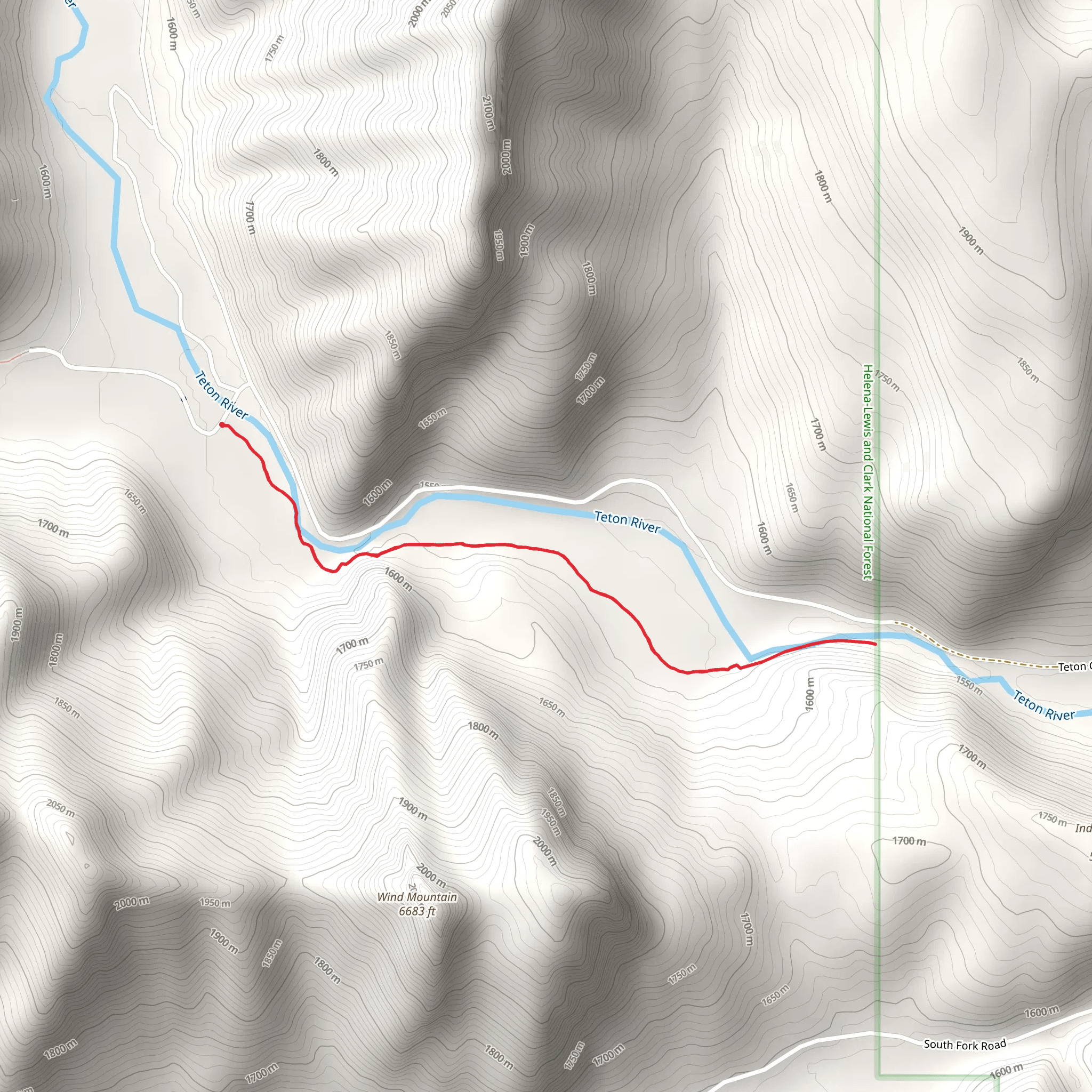Indian Head Rock Trail mobile static map