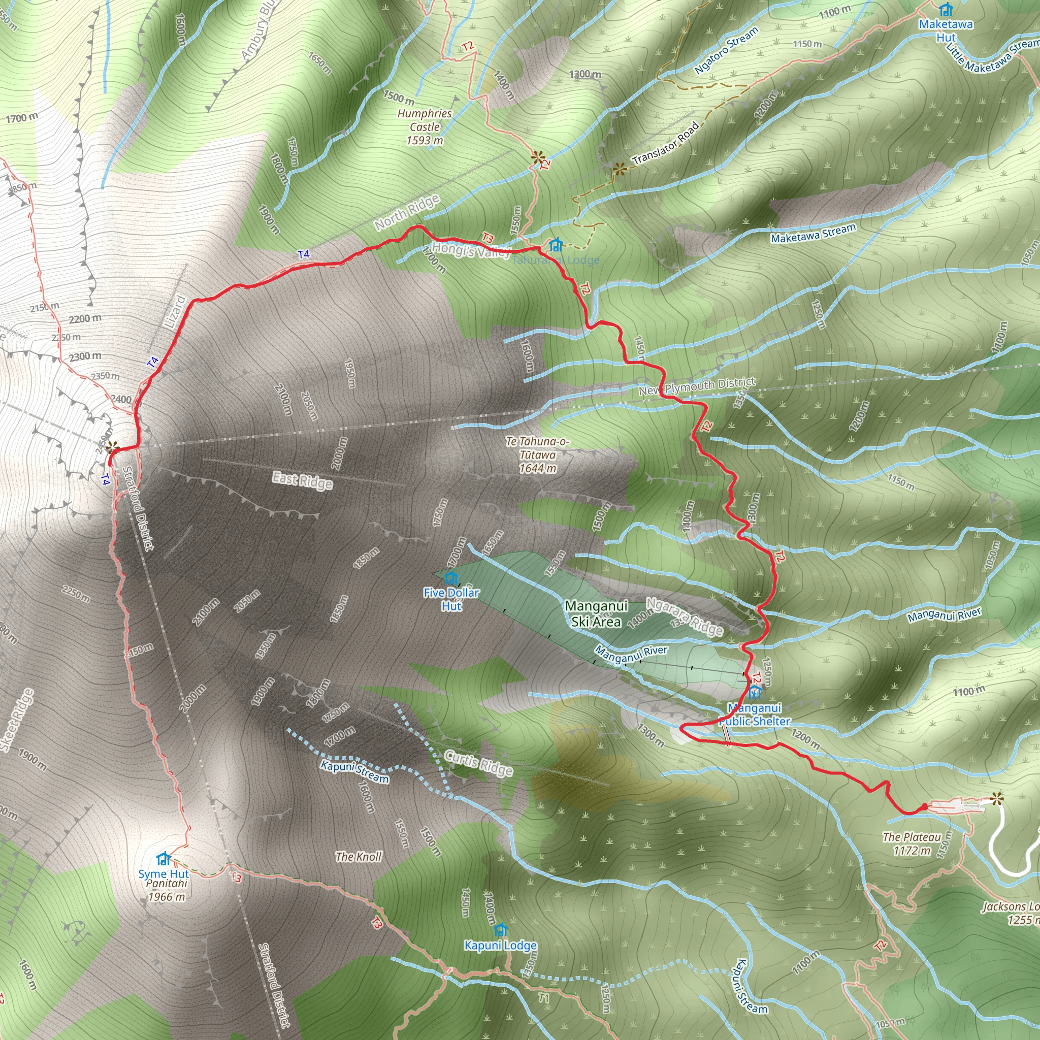 Mount Taranaki Track mobile static map