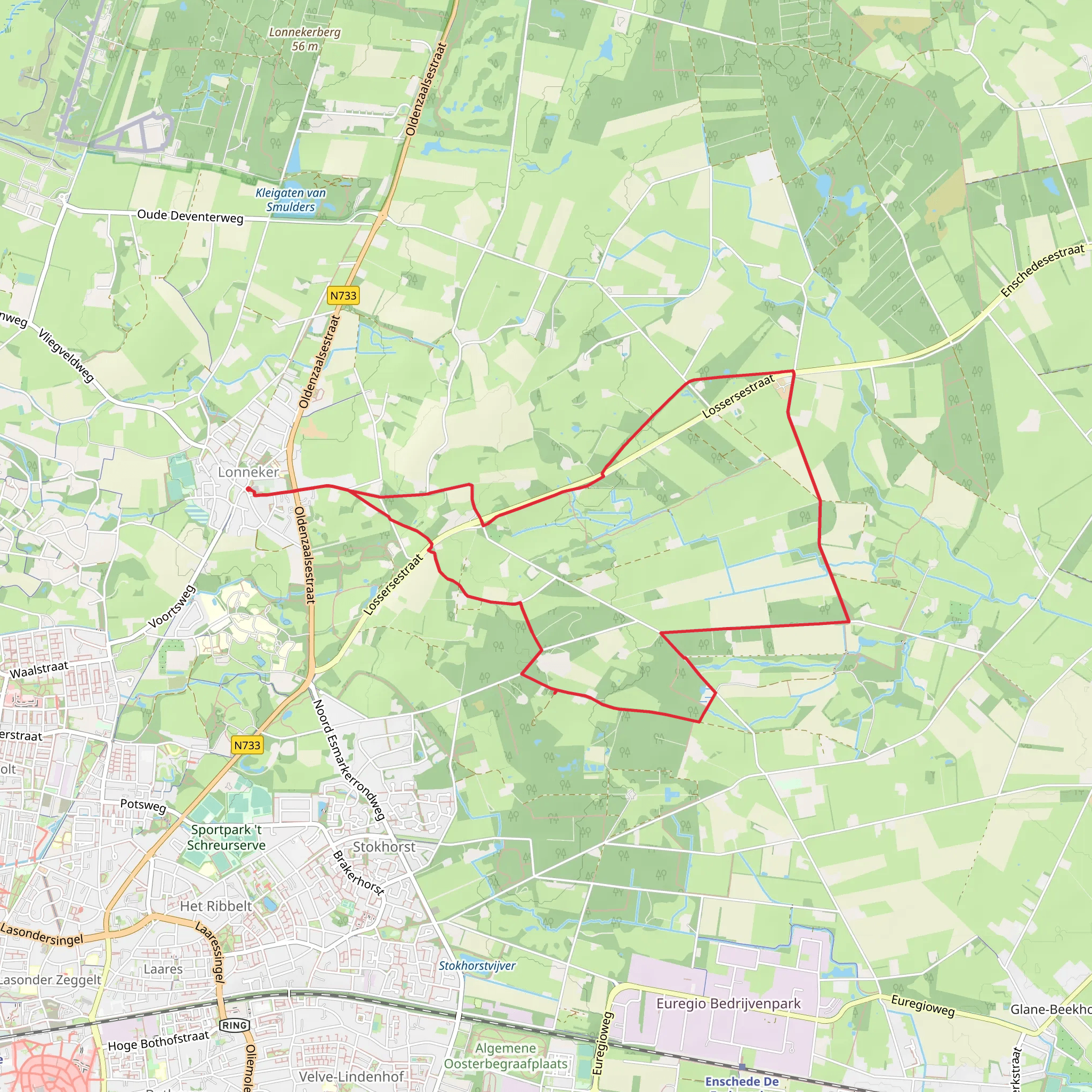 Oude Losserse Weg and Lonneker Marke Weg mobile static map