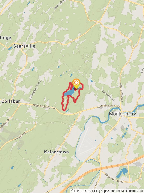 Winding Hills County Park Ponds Loop - State Highway 17K mobile static map