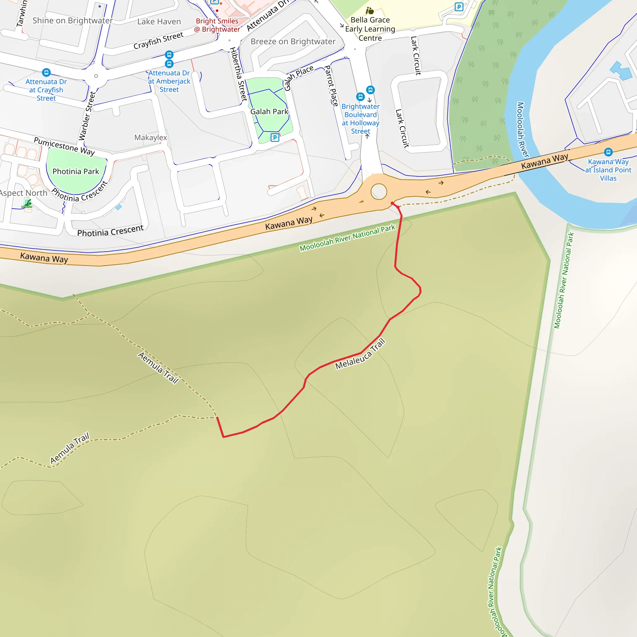 Melaleuca Trail mobile static map
