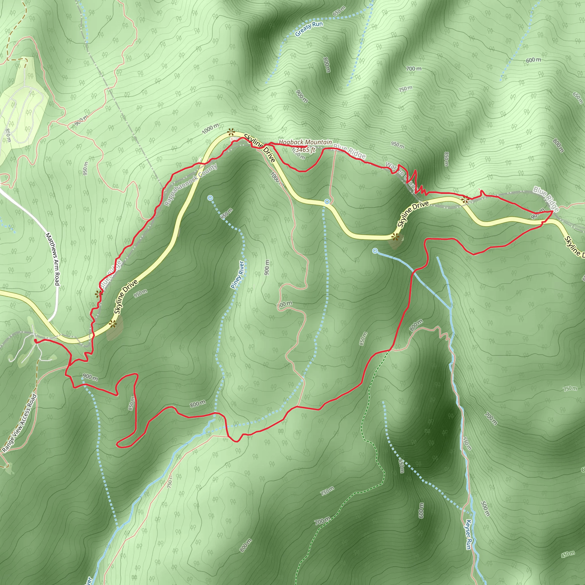 Sugarloaf -Little Hogback Mountain - Hogback Mountain Loop mobile static map