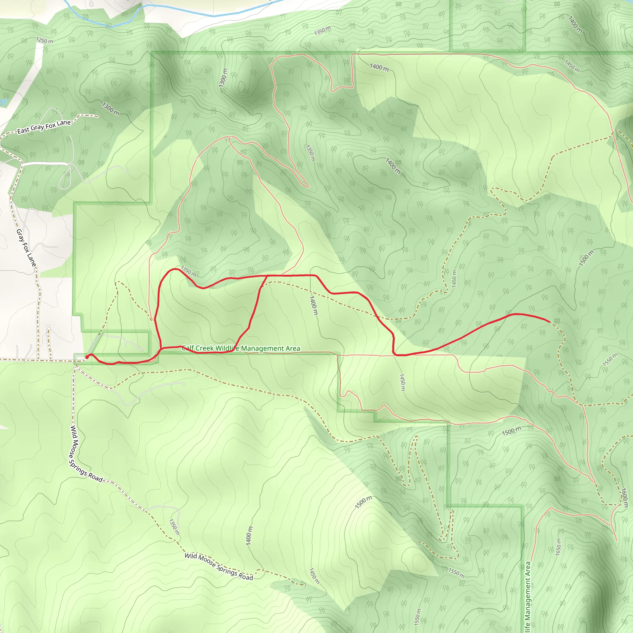 Calf Creek Loop mobile static map