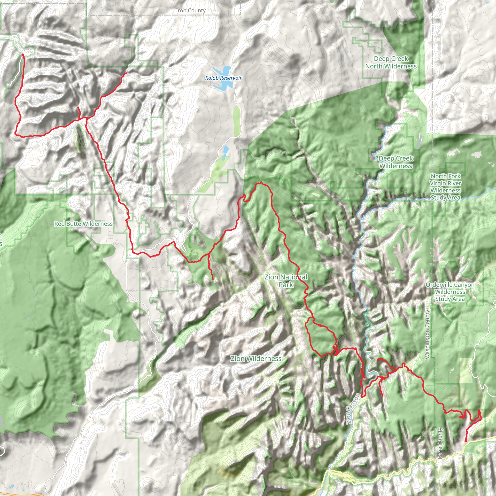 Zion Traverse mobile static map