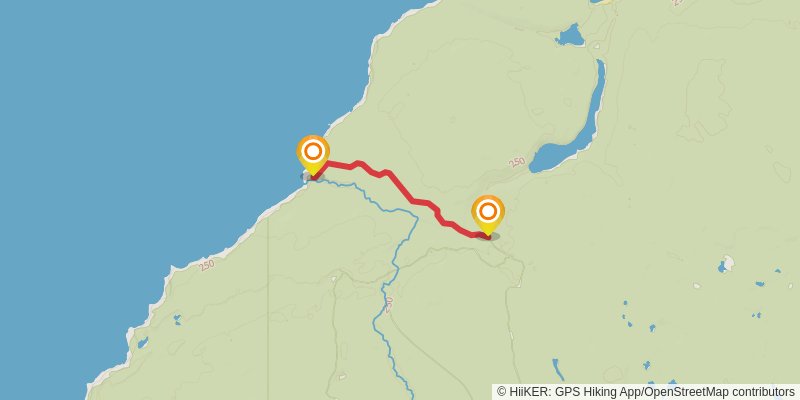 North Country Trail - Rocks National Lake Shore spur 4 Map