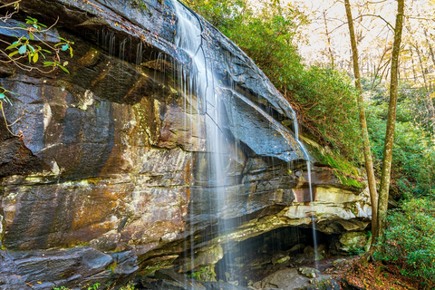 An image depicting the trail Slick Rock Falls Trail and its surrounding area.