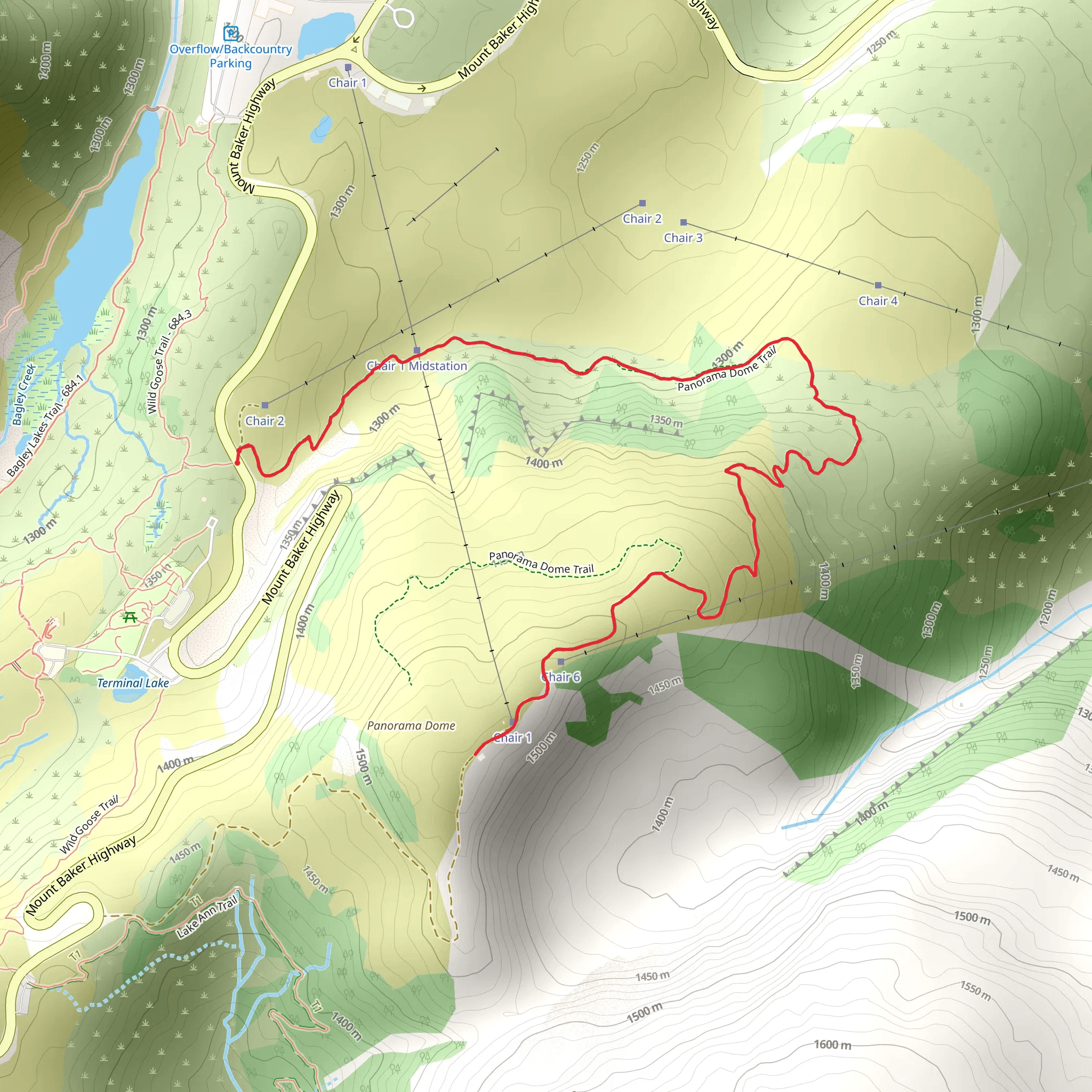 Panorama Dome Trail mobile static map