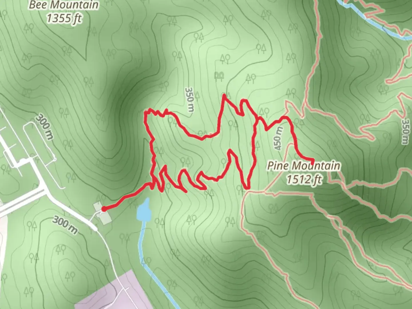 An image depicting the trail Pine Mountain via West Loop and its surrounding area.