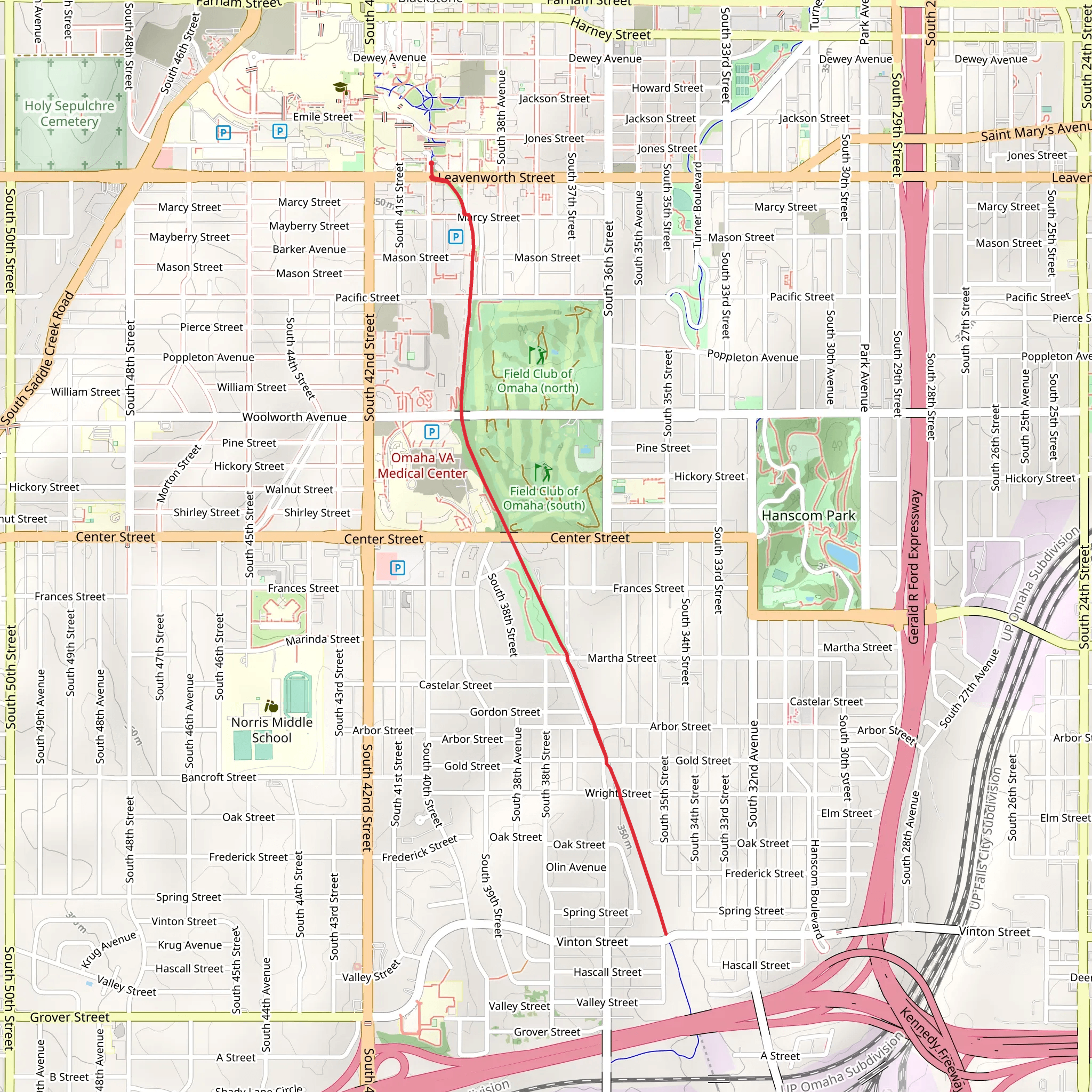 Field Club Trail mobile static map