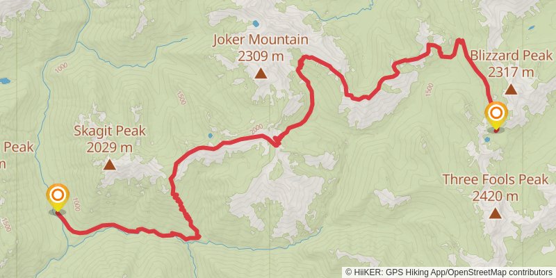 Western Pasayten - Ross Lake Loop stage 5 Map