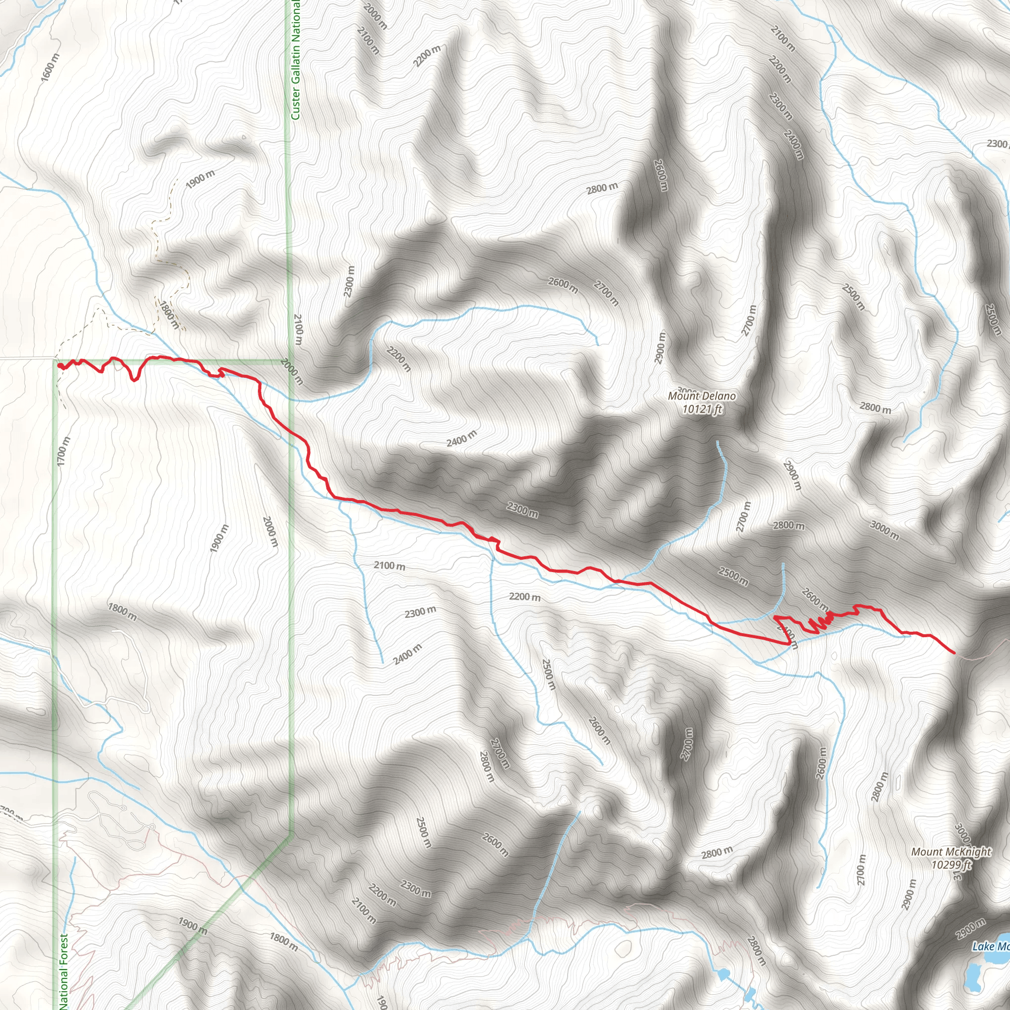 South Fork Deep Creek Trail mobile static map