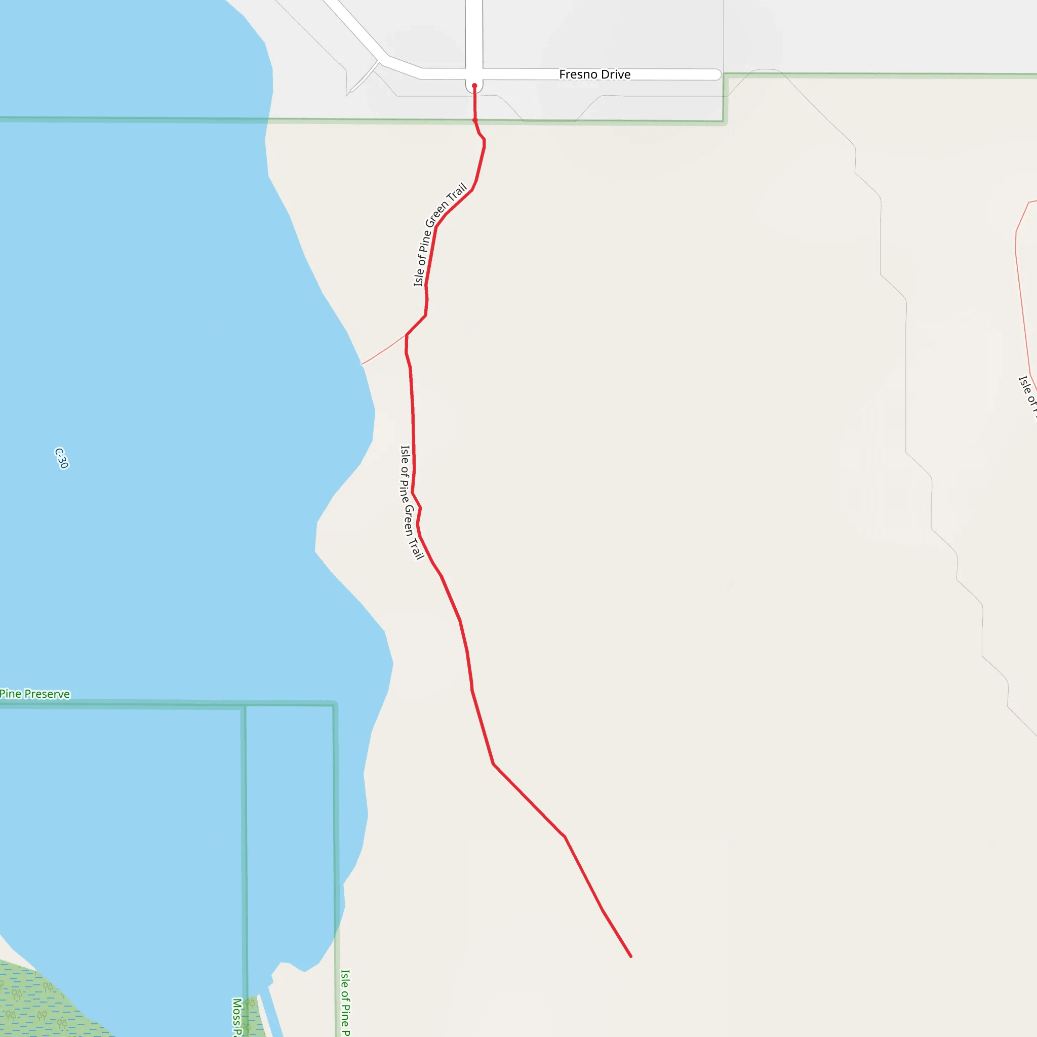 Isle of Pine Green Trail mobile static map