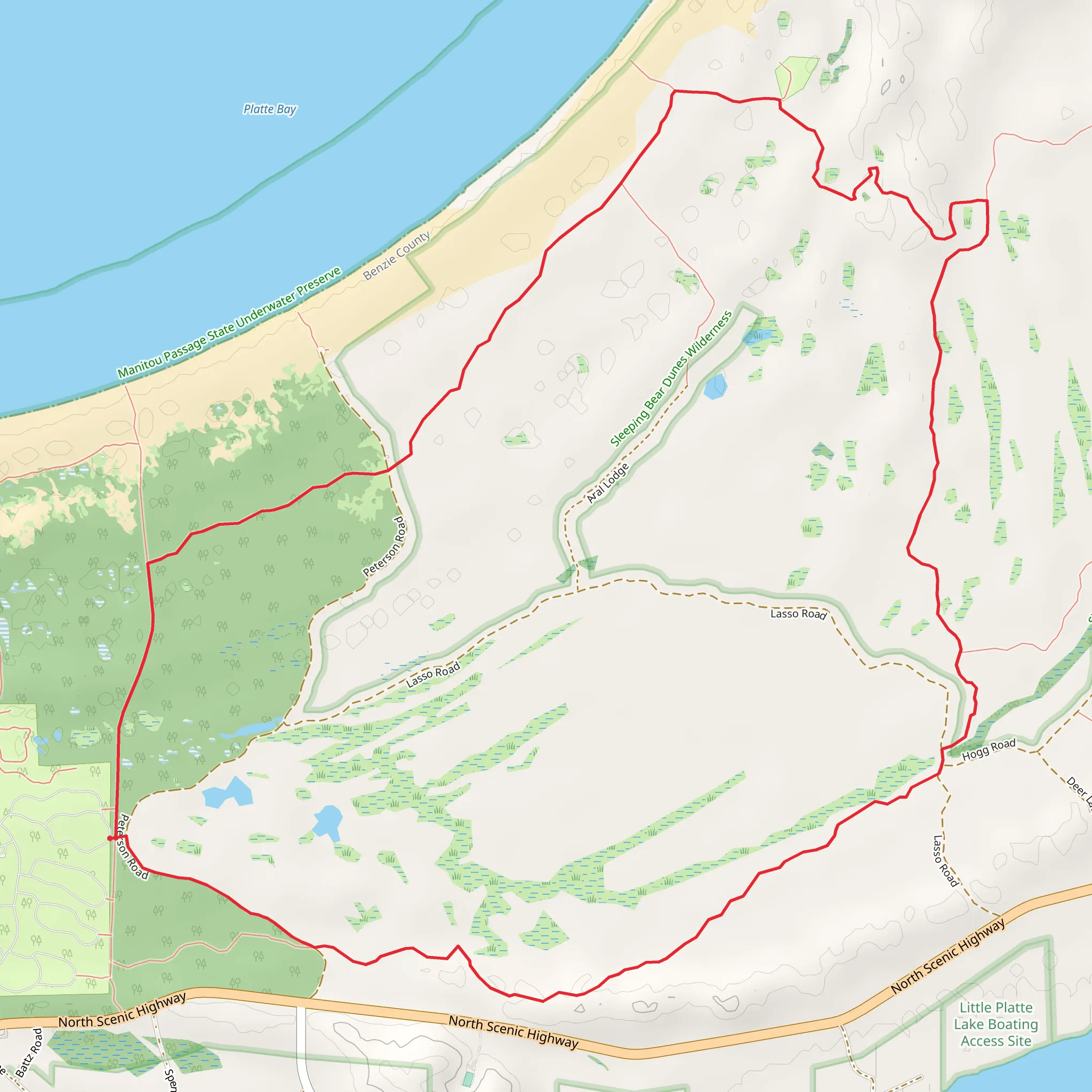 Platte Plains Trail Lasso Loop mobile static map