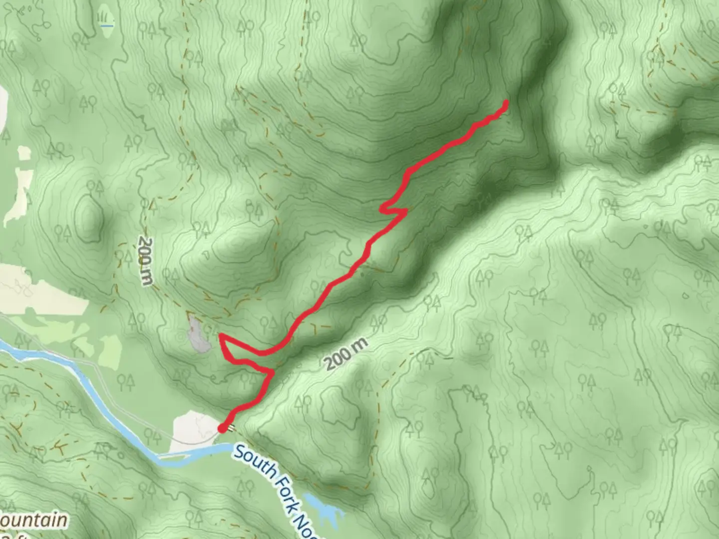 An image depicting the trail Skookum Creek Bridge and Whatcom Land and its surrounding area.