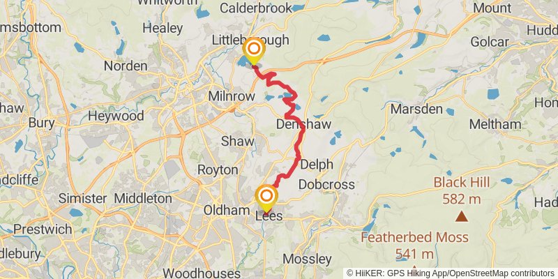 Liverpool South Parkway to Walney Island Walk stage 6 Map