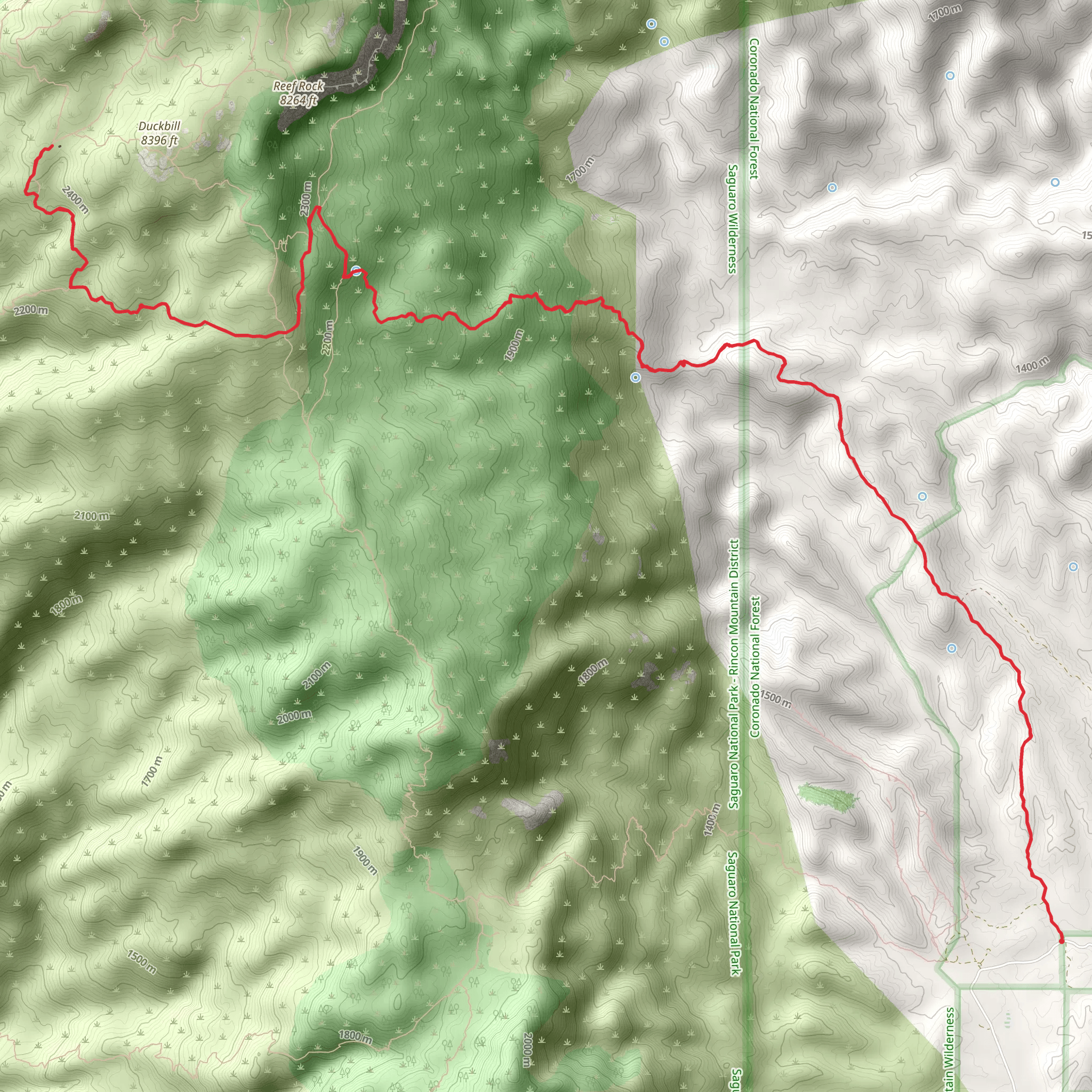 Manning Camp Trail mobile static map
