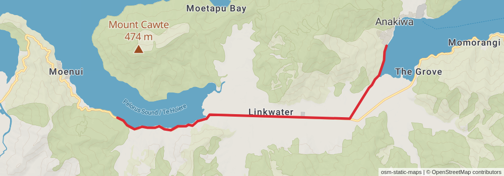 Te Araroa Trail stage 104 Map