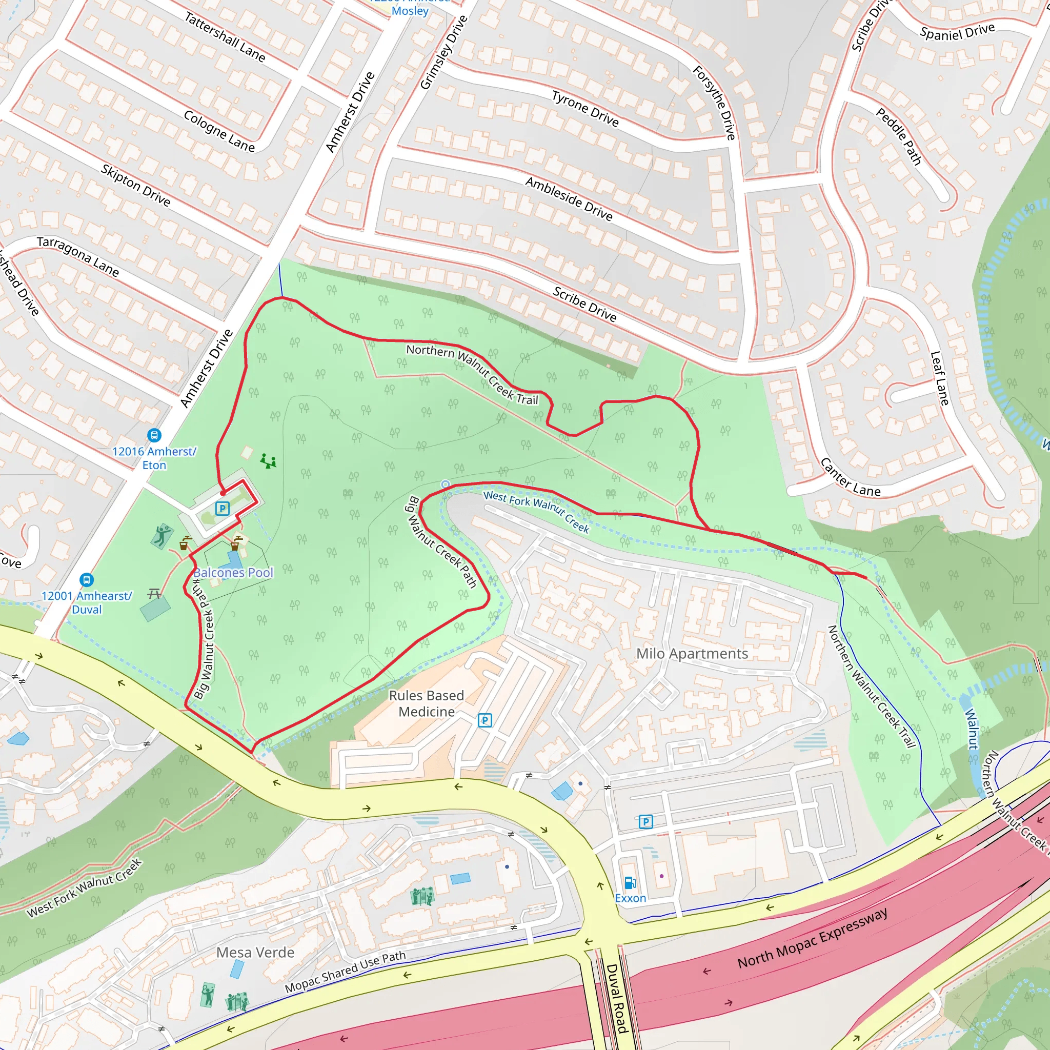 Northern Walnut Creek and Big Walnut Creek Path Loop mobile static map