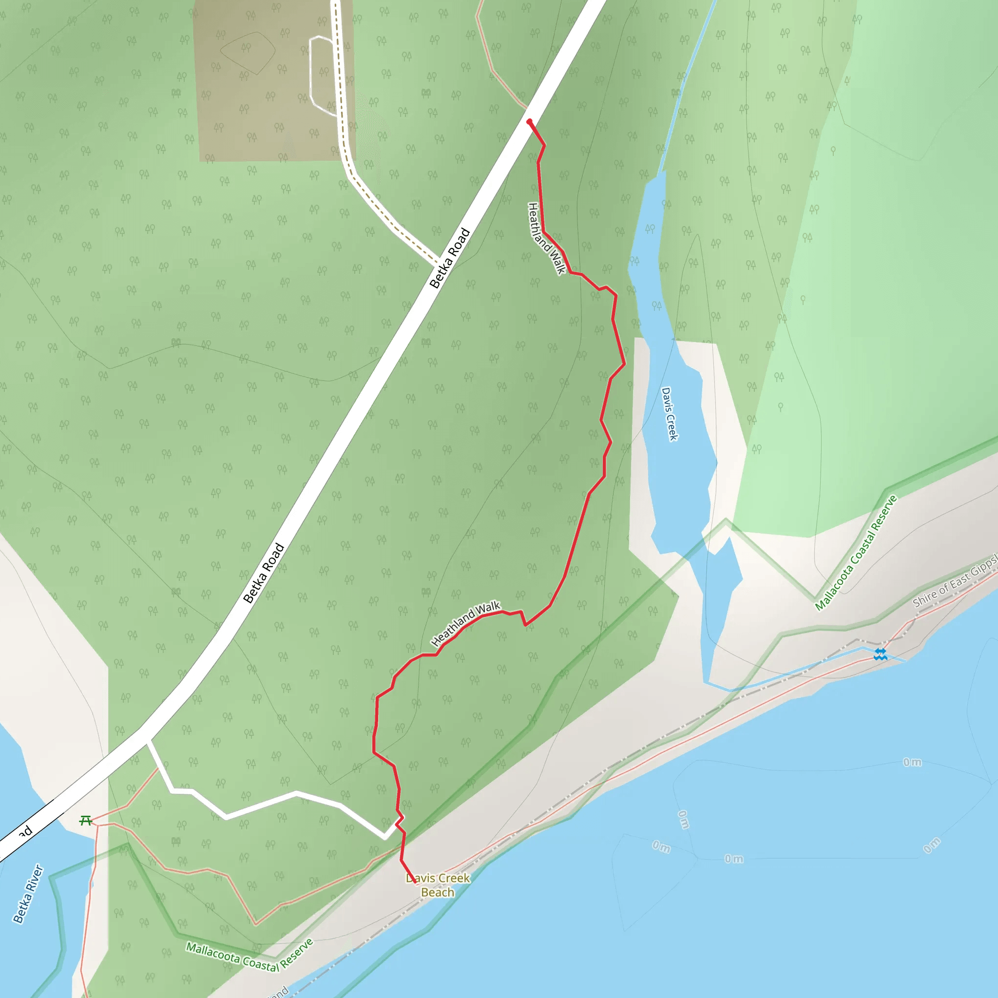 Heathland Walk mobile static map