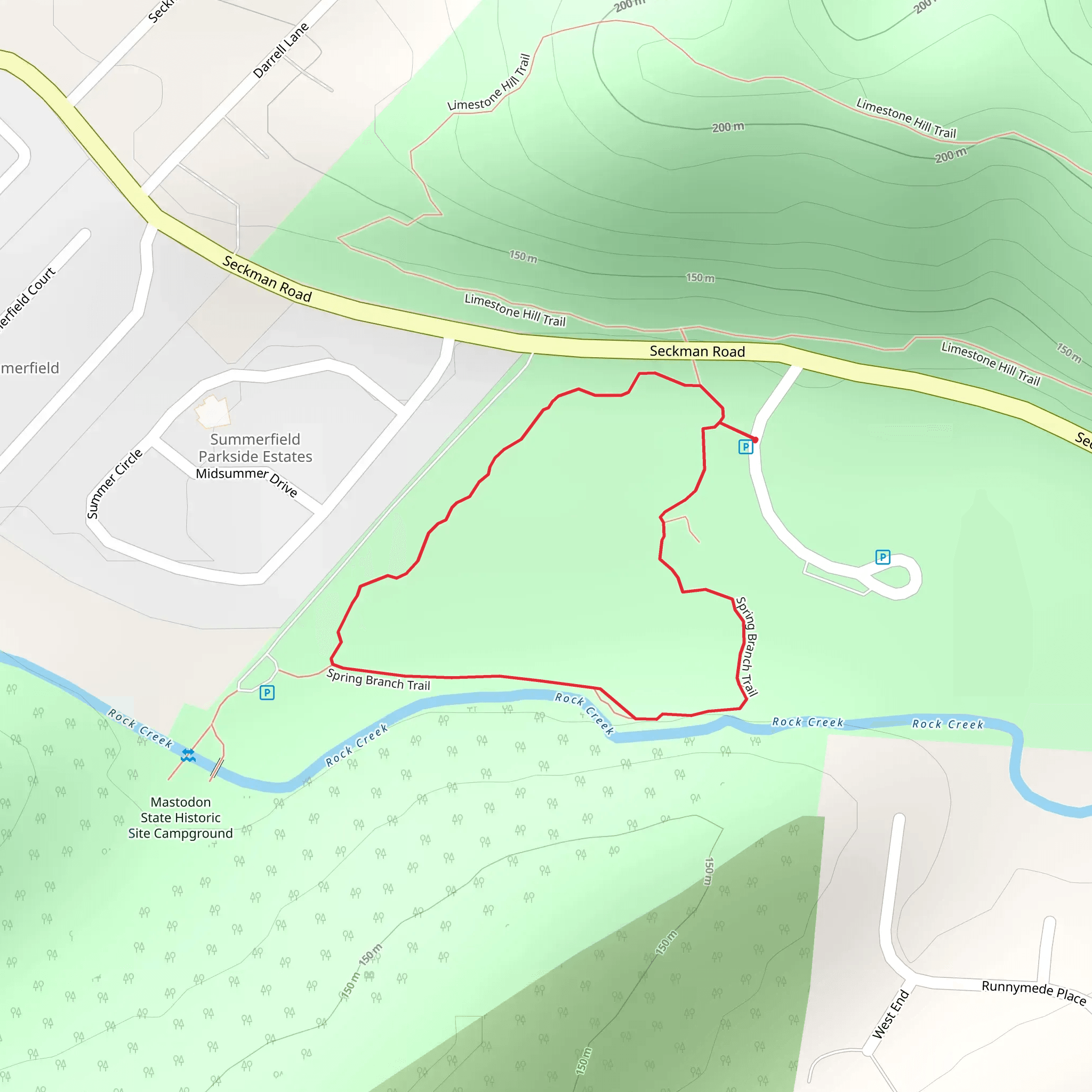 Spring Branch Loop Trail mobile static map