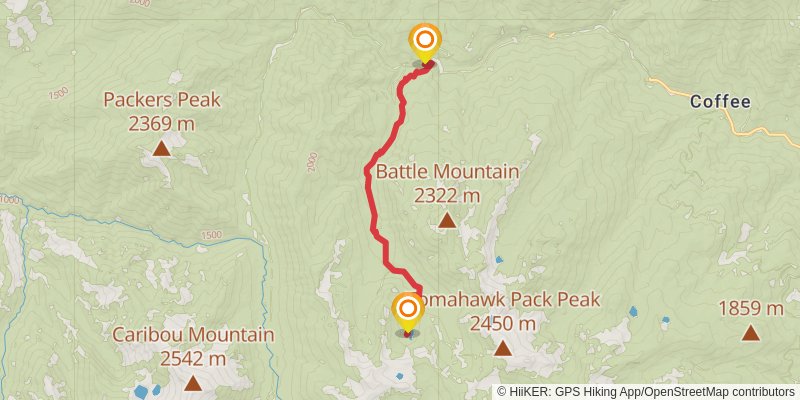 Union Lake via Union Creek Trail stage 2 Map