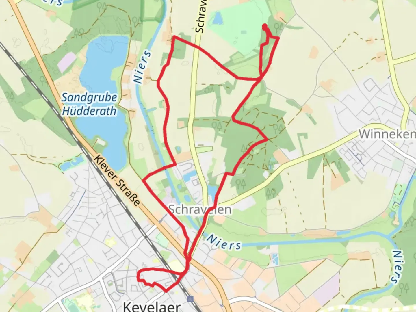 An image depicting the trail Steensweg and Michelsweg Loop and its surrounding area.