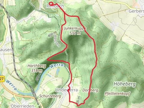 Dorfberg, Hanstein Castle and Lindewerrablick Loop