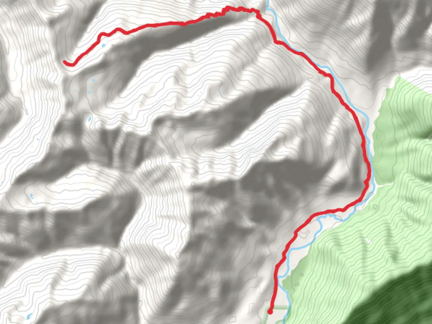 An image depicting the trail Elip Creek via North Fork Quinault River Trail and its surrounding area.