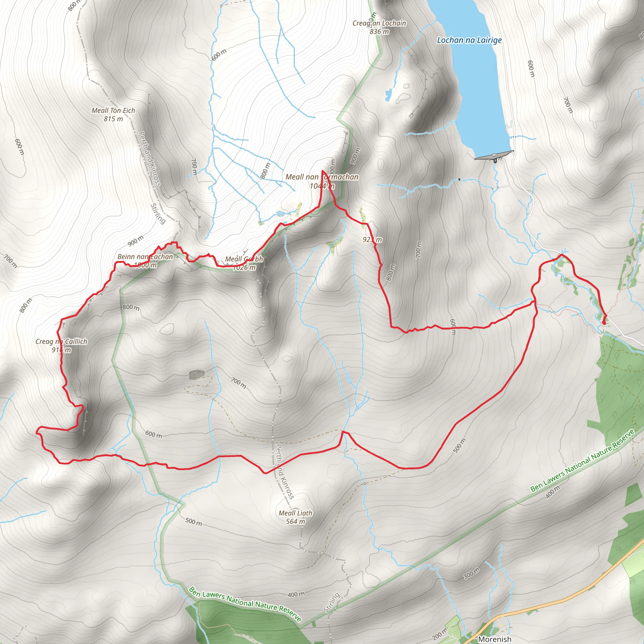 The Tarmachan Ridge near Killin mobile static map