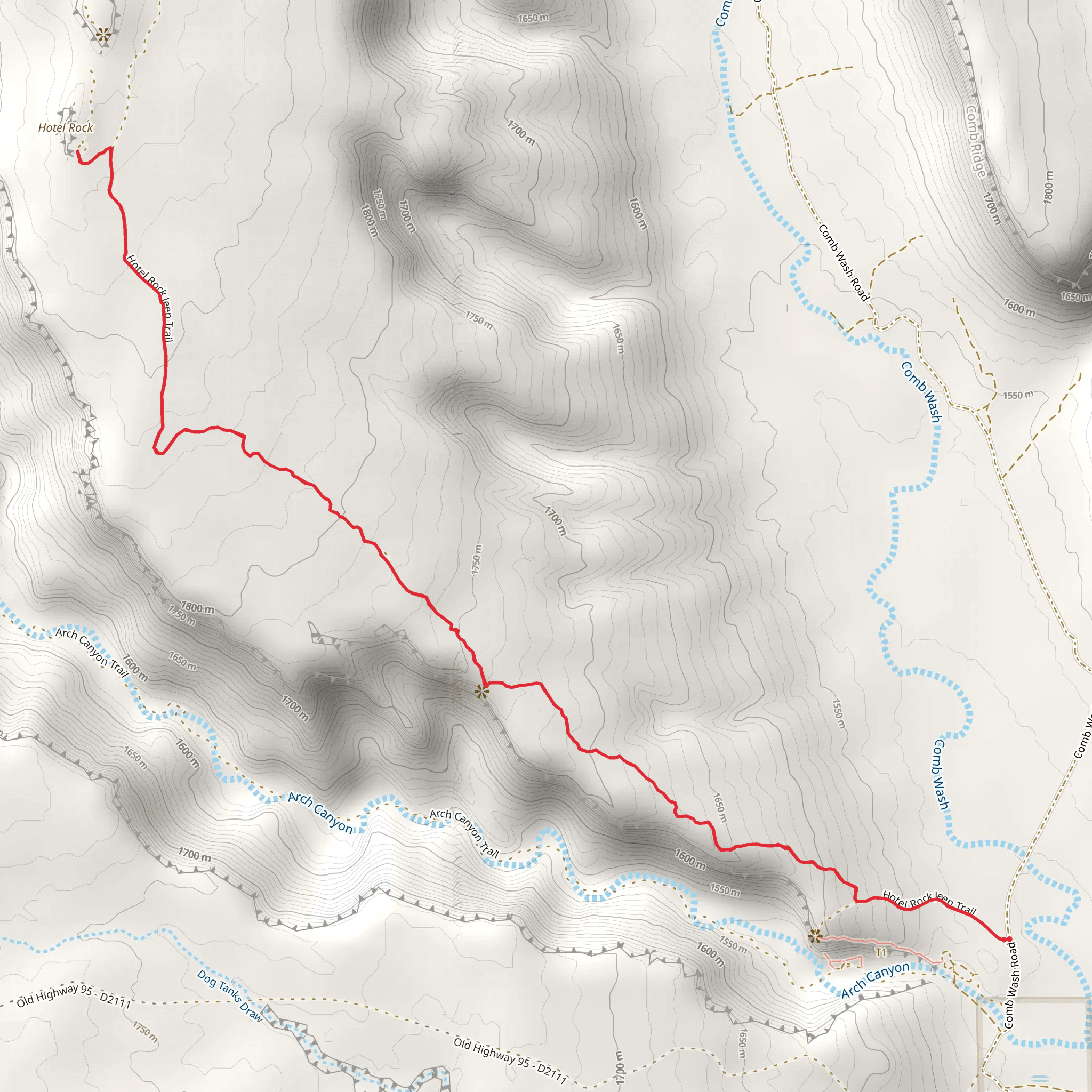 Hotel Rock Trail mobile static map