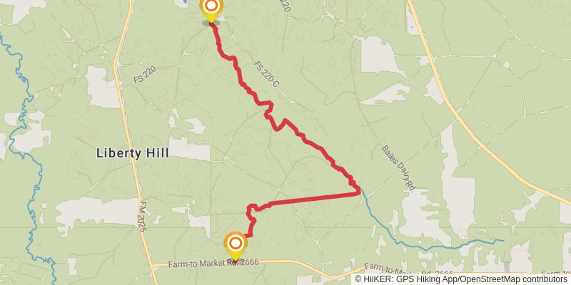 Lone Star Trail stage 7 Map