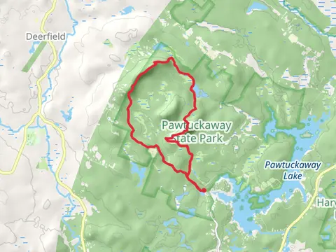 North Mount Pawtuckaway to South Mount Pawtuckaway to Rocky Ridge