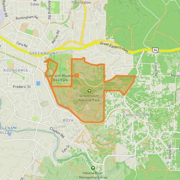 Greenmount National Park mobile static map