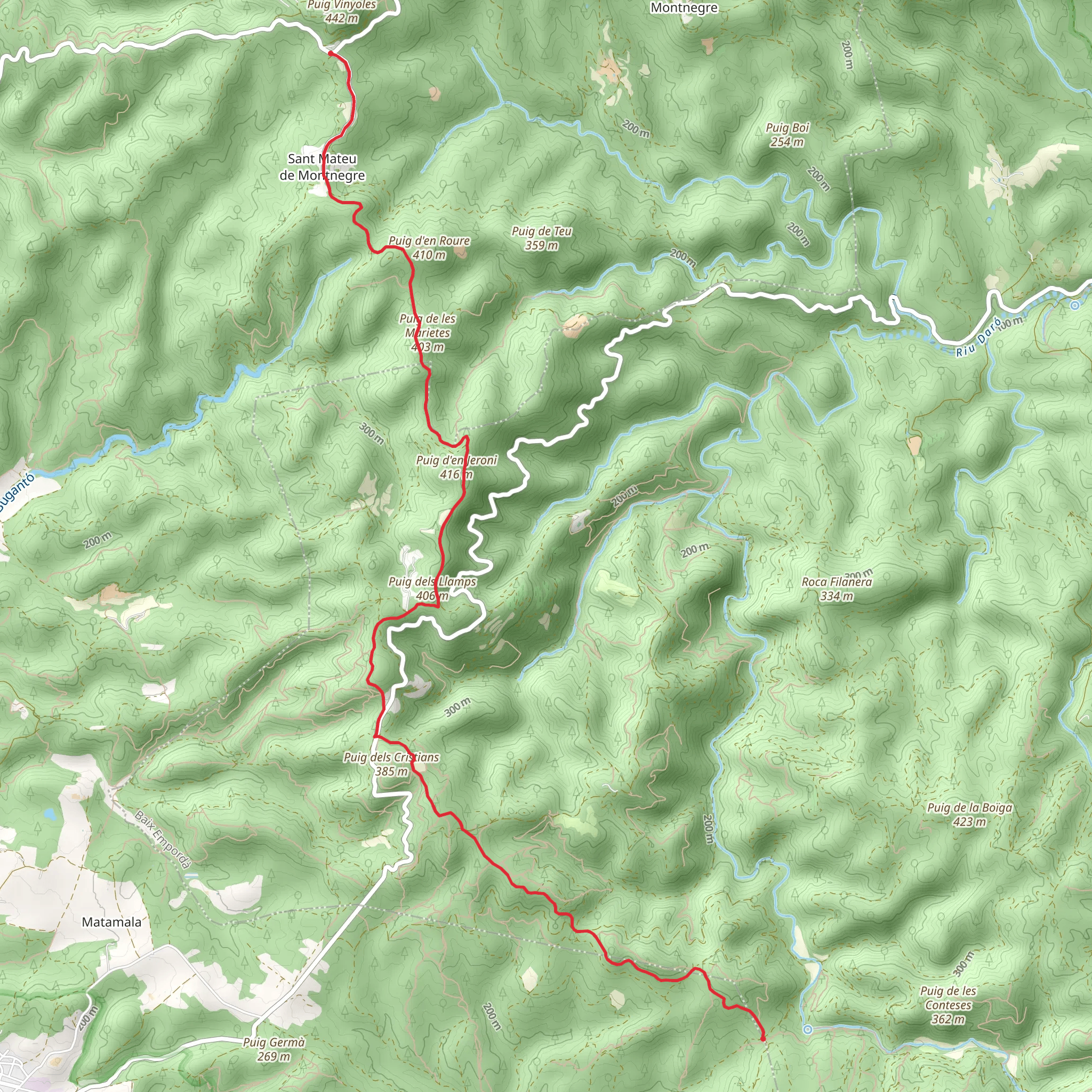 Coll de Llumeneres - Vinyoles PR C 100 - 2 mobile static map