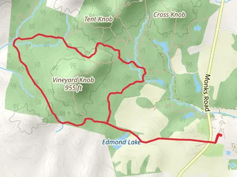 Vineyard Knob via Road to Hanekamp's Loop