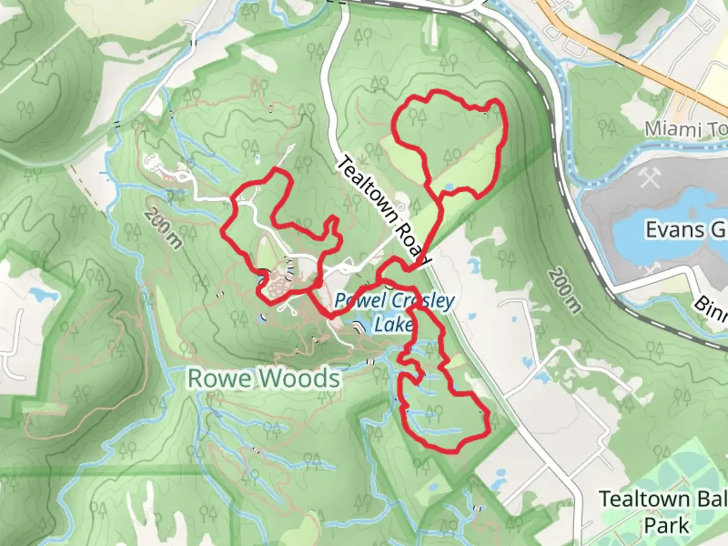 An image depicting the trail Eagle Trail, Whitetail Trace and Fernwood Trail Loop and its surrounding area.