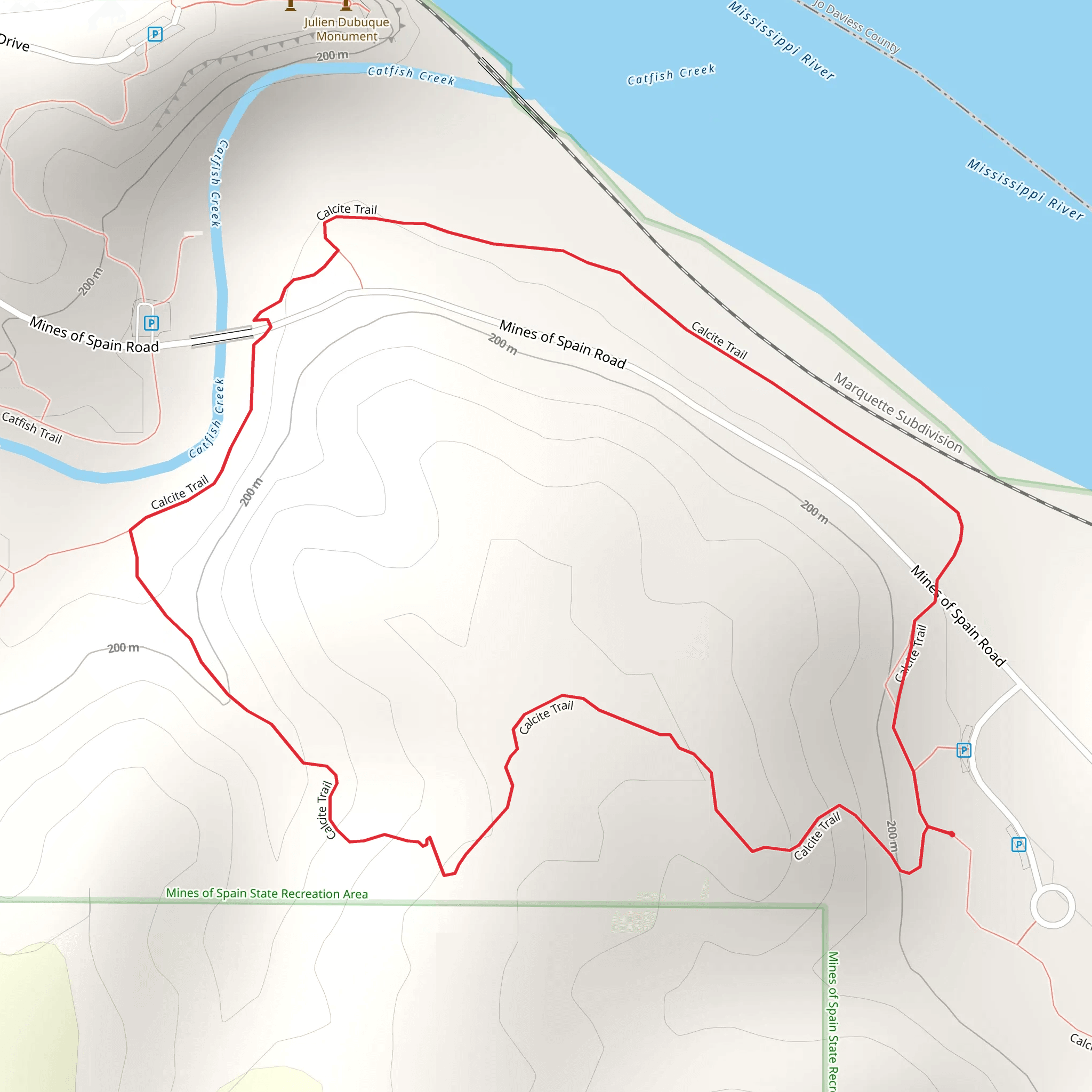 Calcite Loop Trail mobile static map