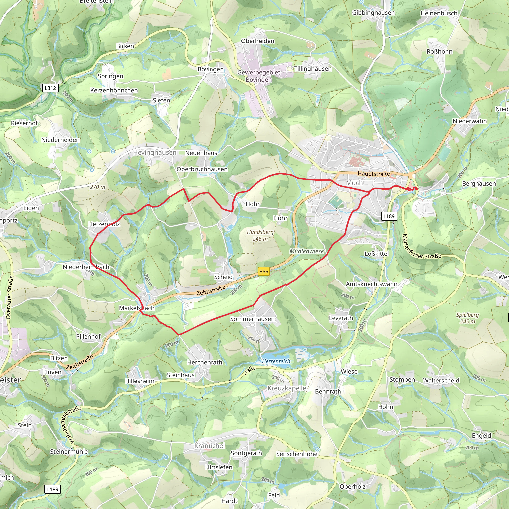 Much Rundweg Volldreieck mobile static map