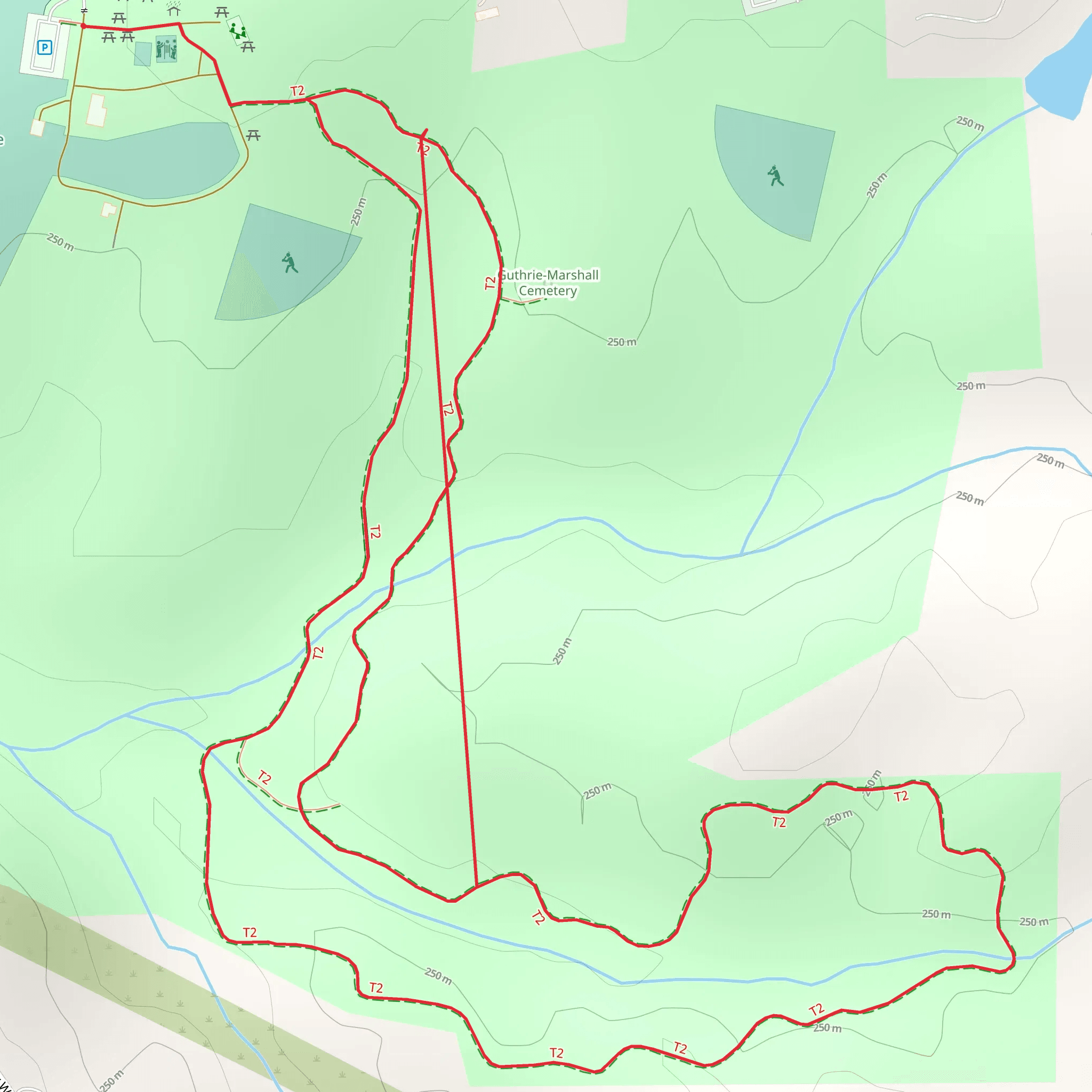 Guthrie-Marshall Cemetery Loop mobile static map