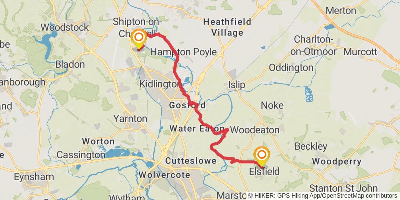 Oxford Greenbelt Way stage 4 Map