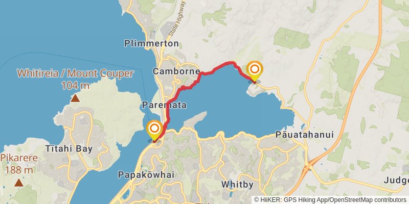 Paremata to Mana Loop stage 2 Map