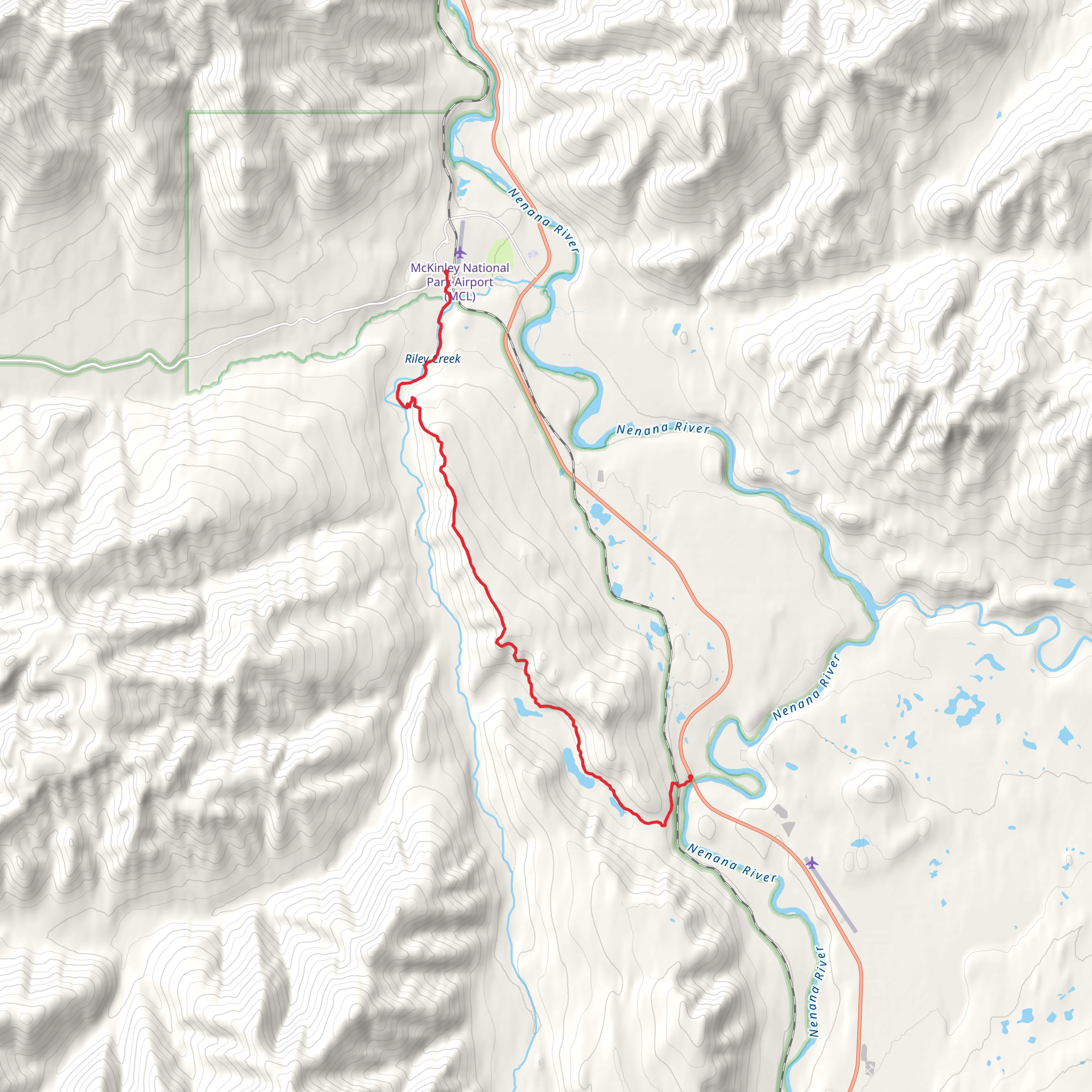 Triple Lakes Trail mobile static map