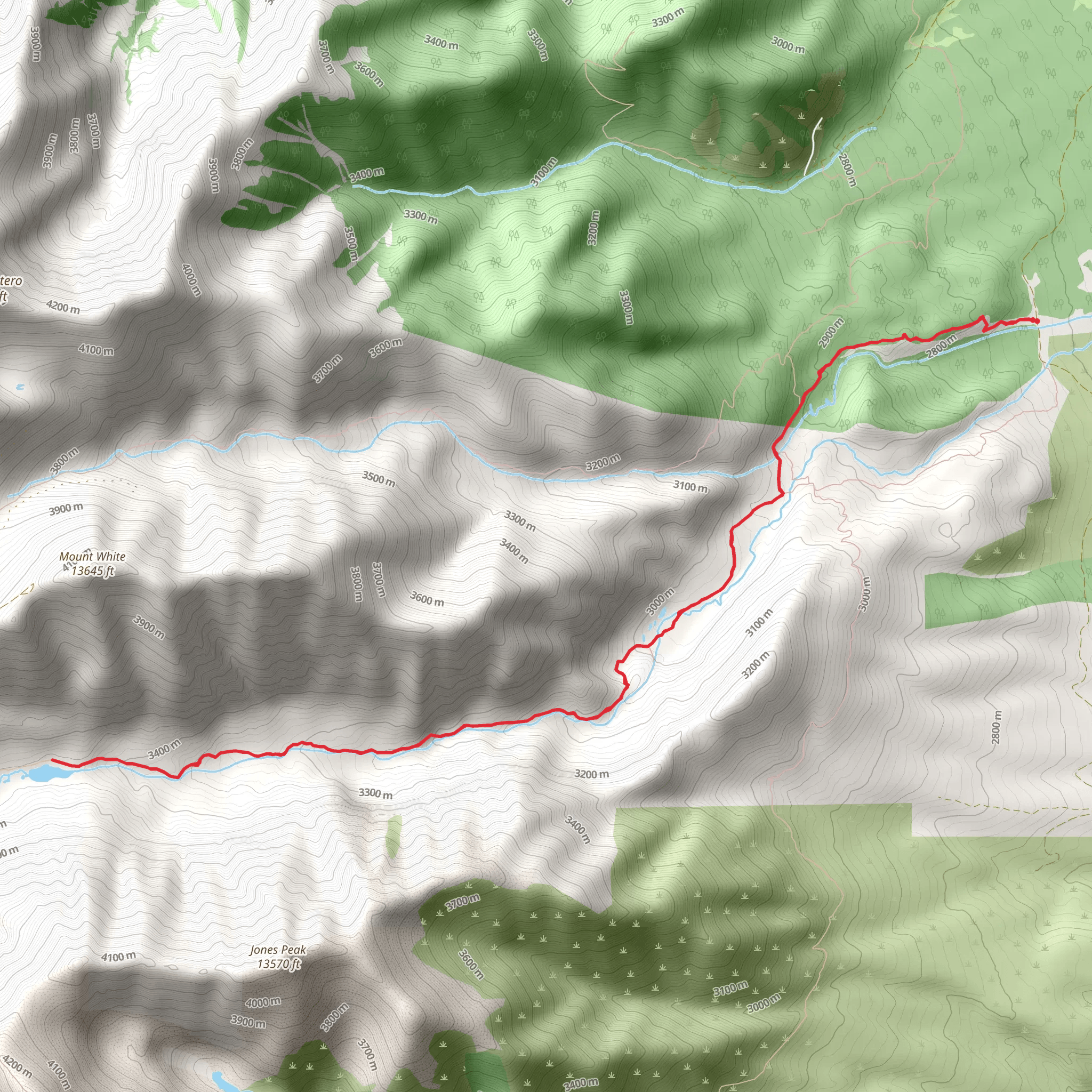 Browns Creek via Wagon Loop Trail mobile static map