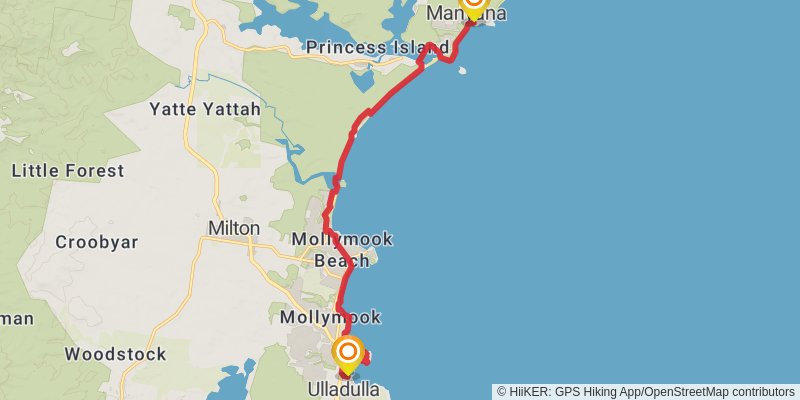 The Great South Coast Walk stage 12 Map