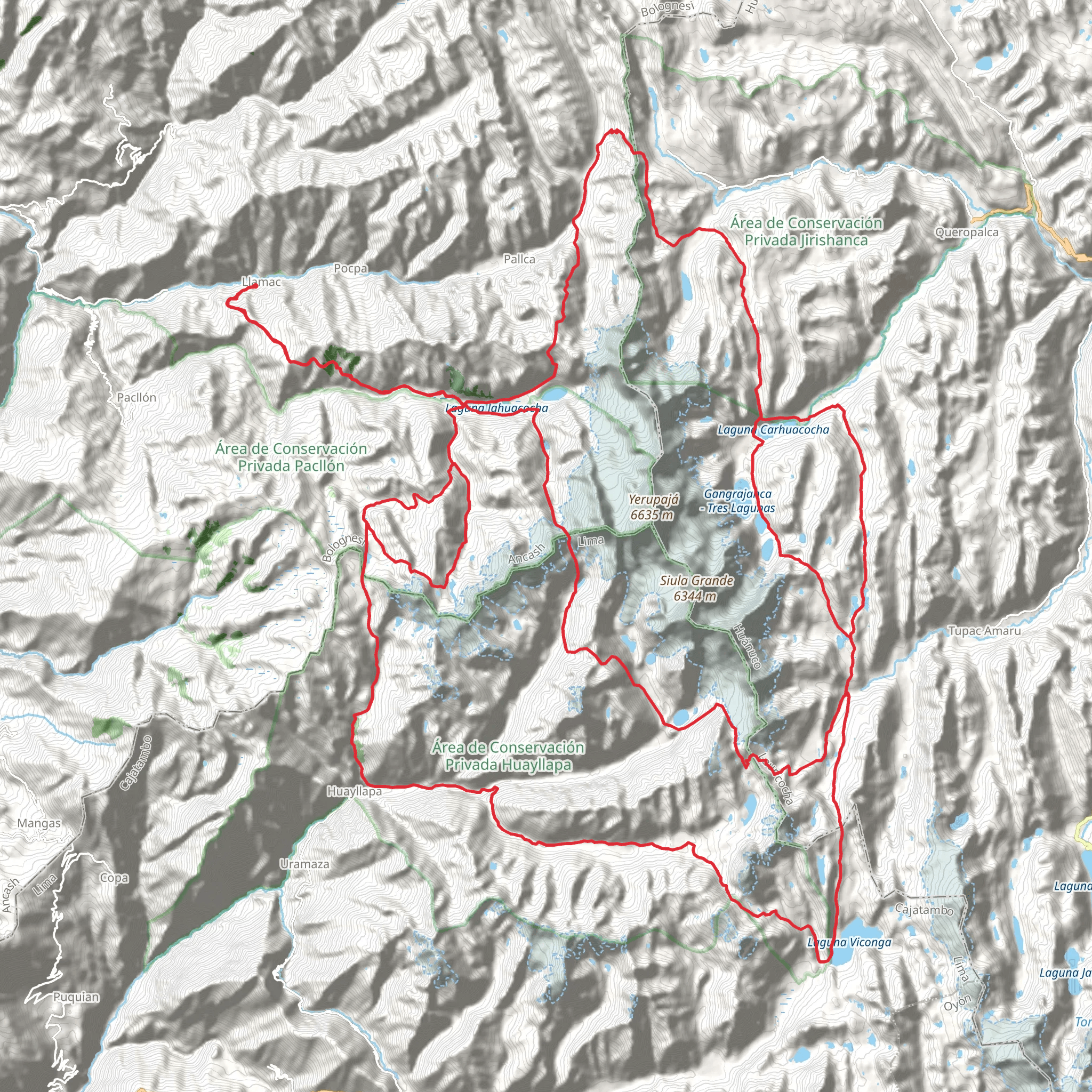 Huayhaush Hike mobile static map