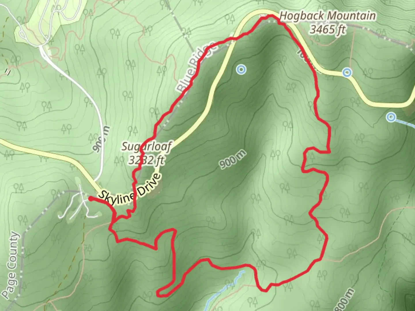 An image depicting the trail Sugarloaf Loop Trail and its surrounding area.